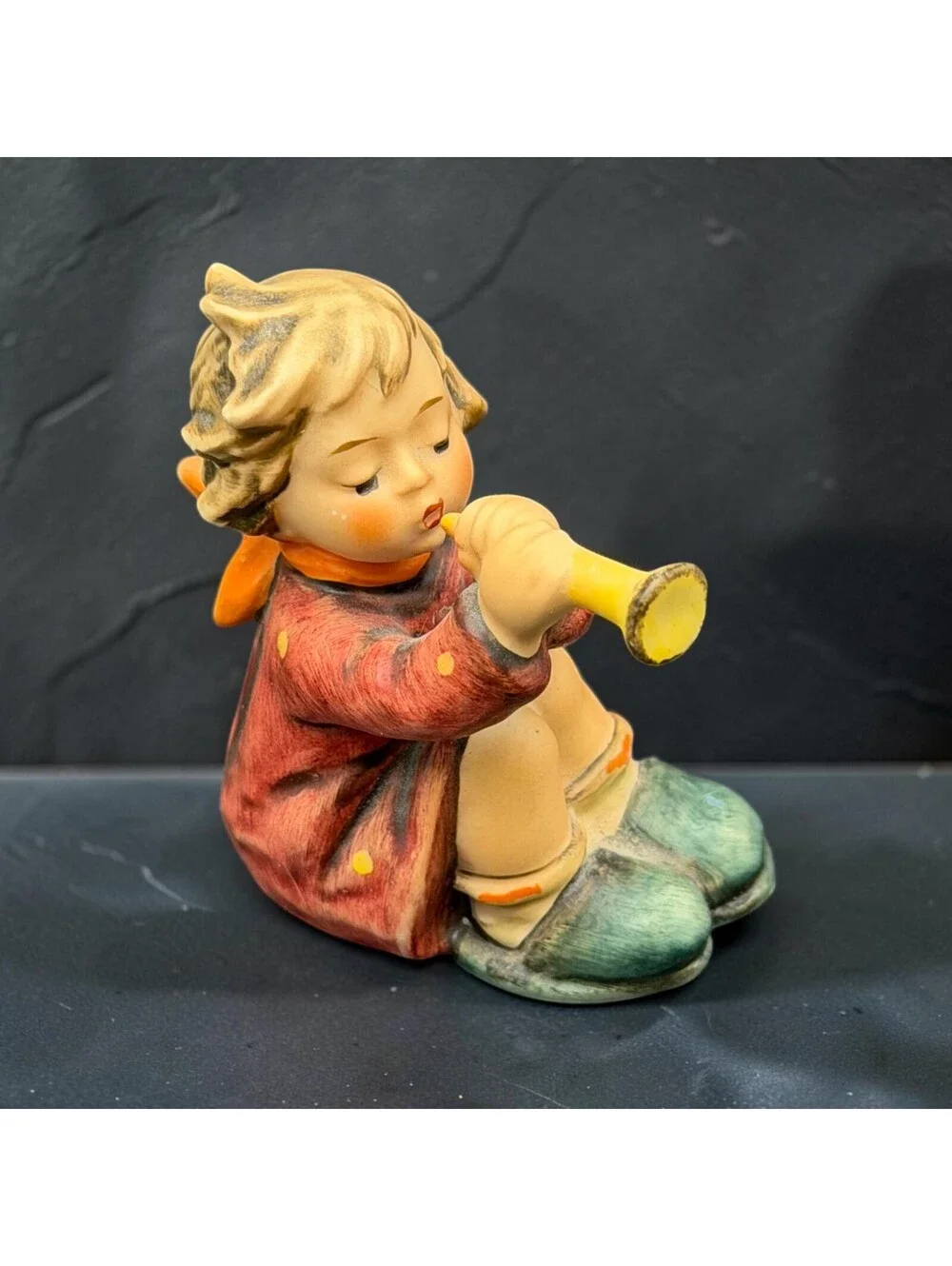 Vintage Goebel Hummel #391 Girl With Trumpet Figurine Made in W Germany 3 Inch
